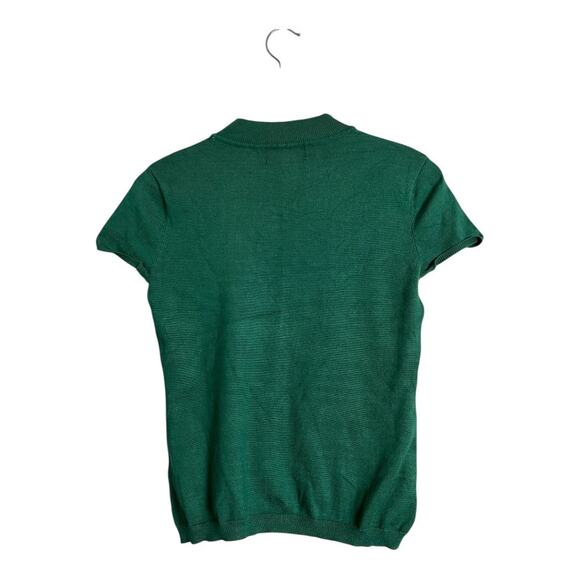 Philosophy Womens Green Sweater knit Preppy Twee SP Pullover Fitted Pinup - Picture 2 of 4